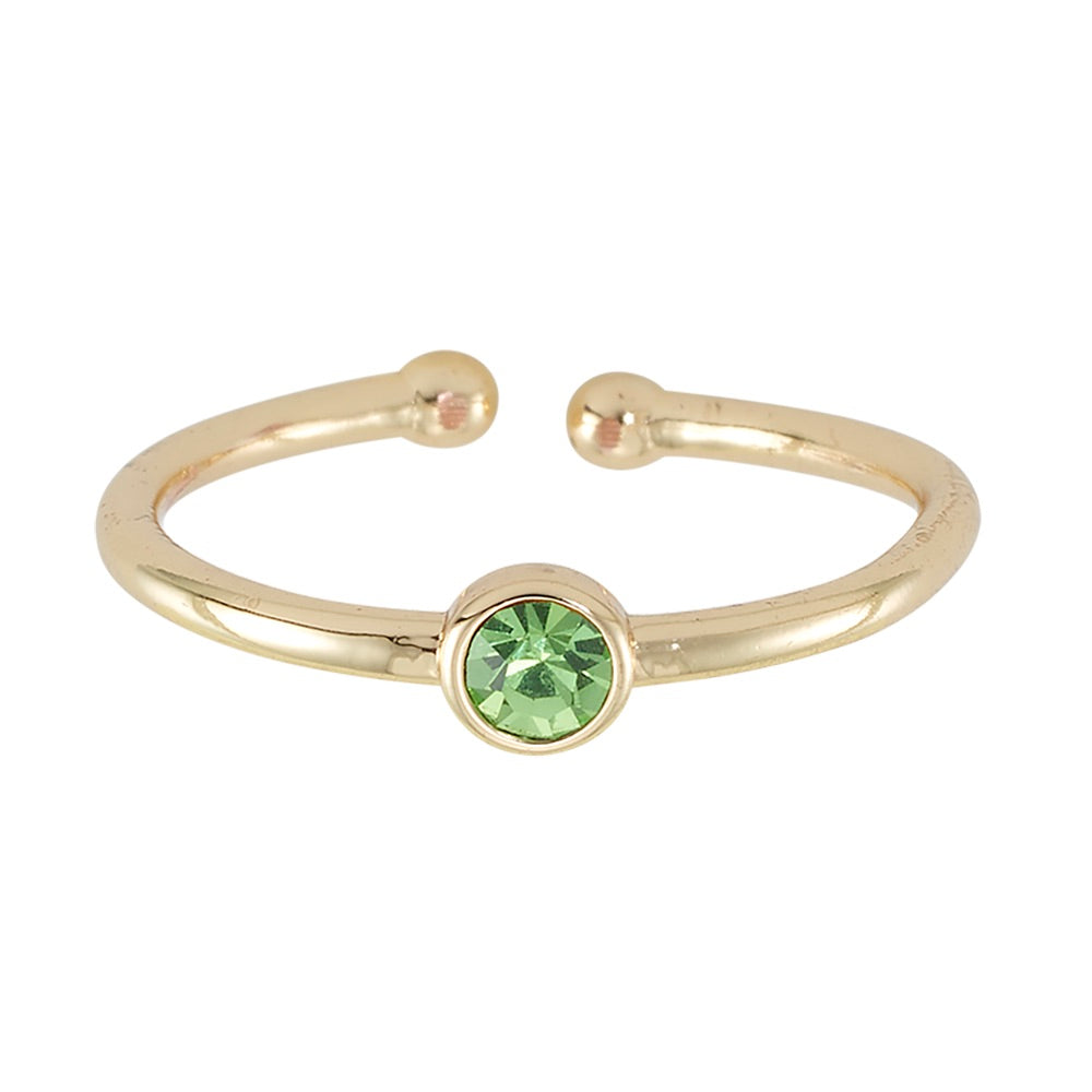 Adjustable Birthstone Ring