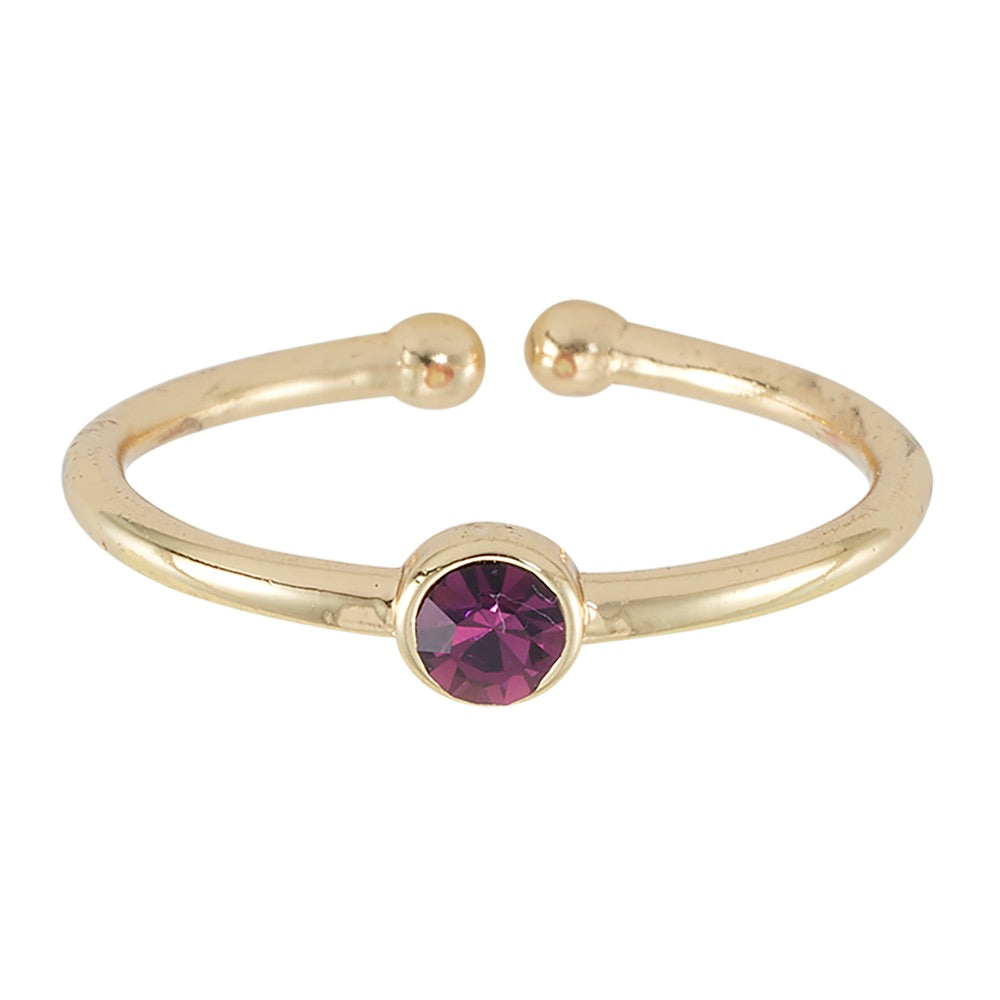 Adjustable Birthstone Ring