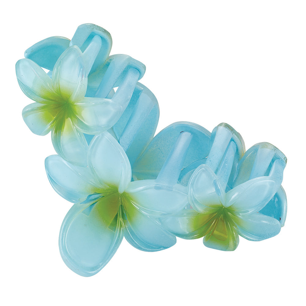 Triple Plumeria Hair Clips