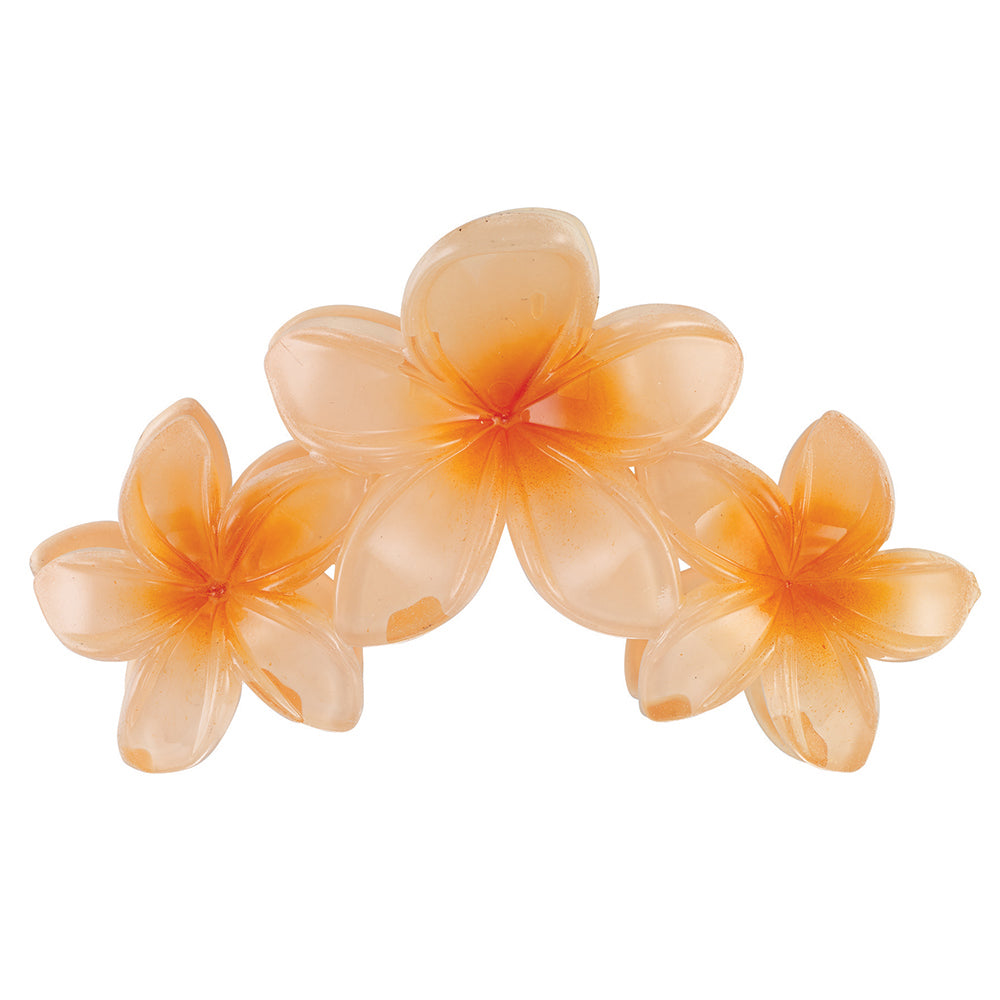 Triple Plumeria Hair Clips