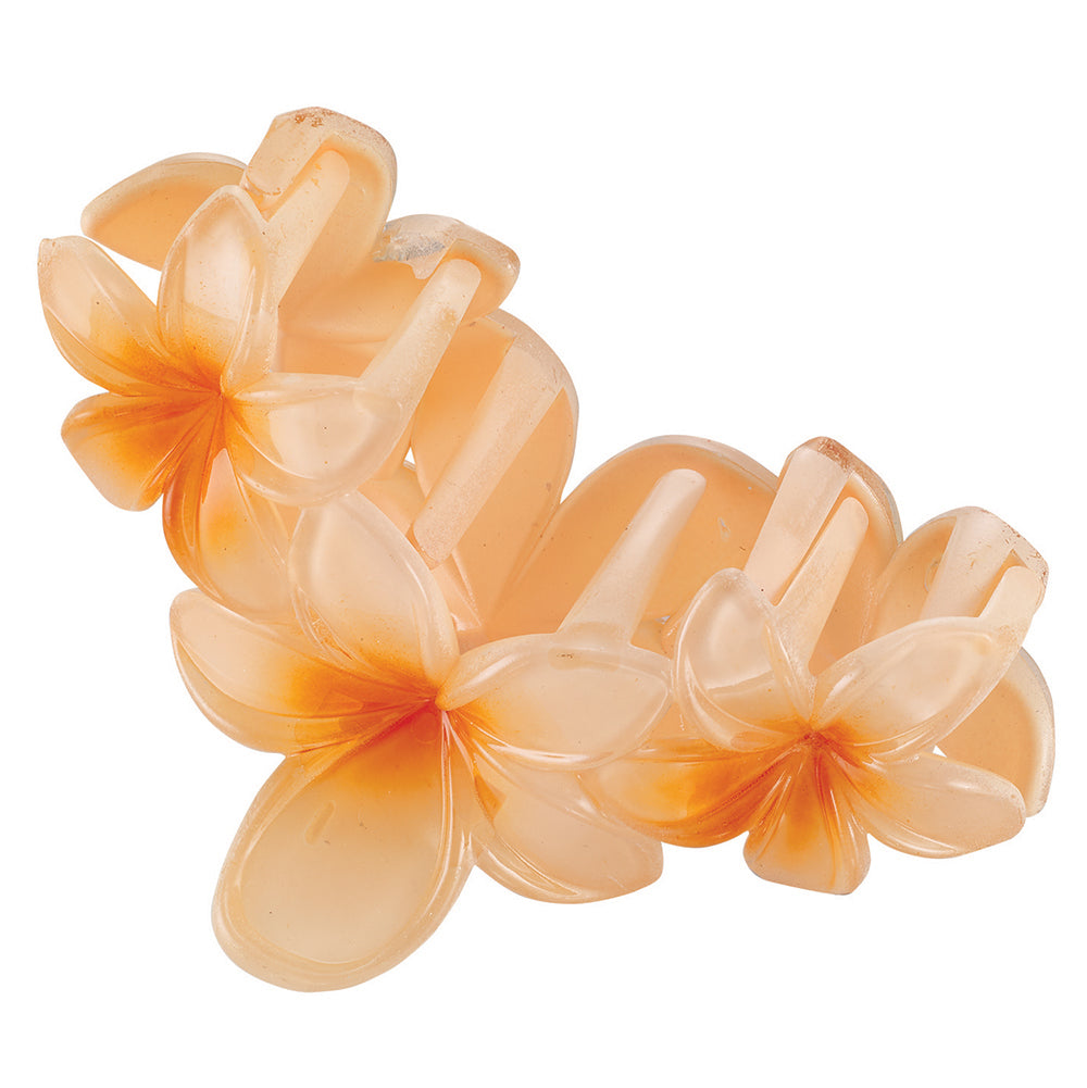 Triple Plumeria Hair Clips