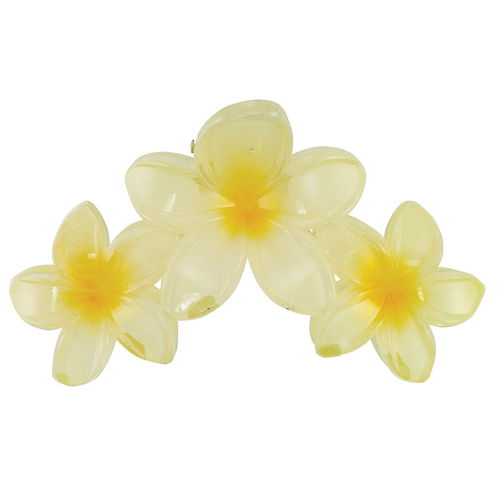 Triple Plumeria Hair Clips