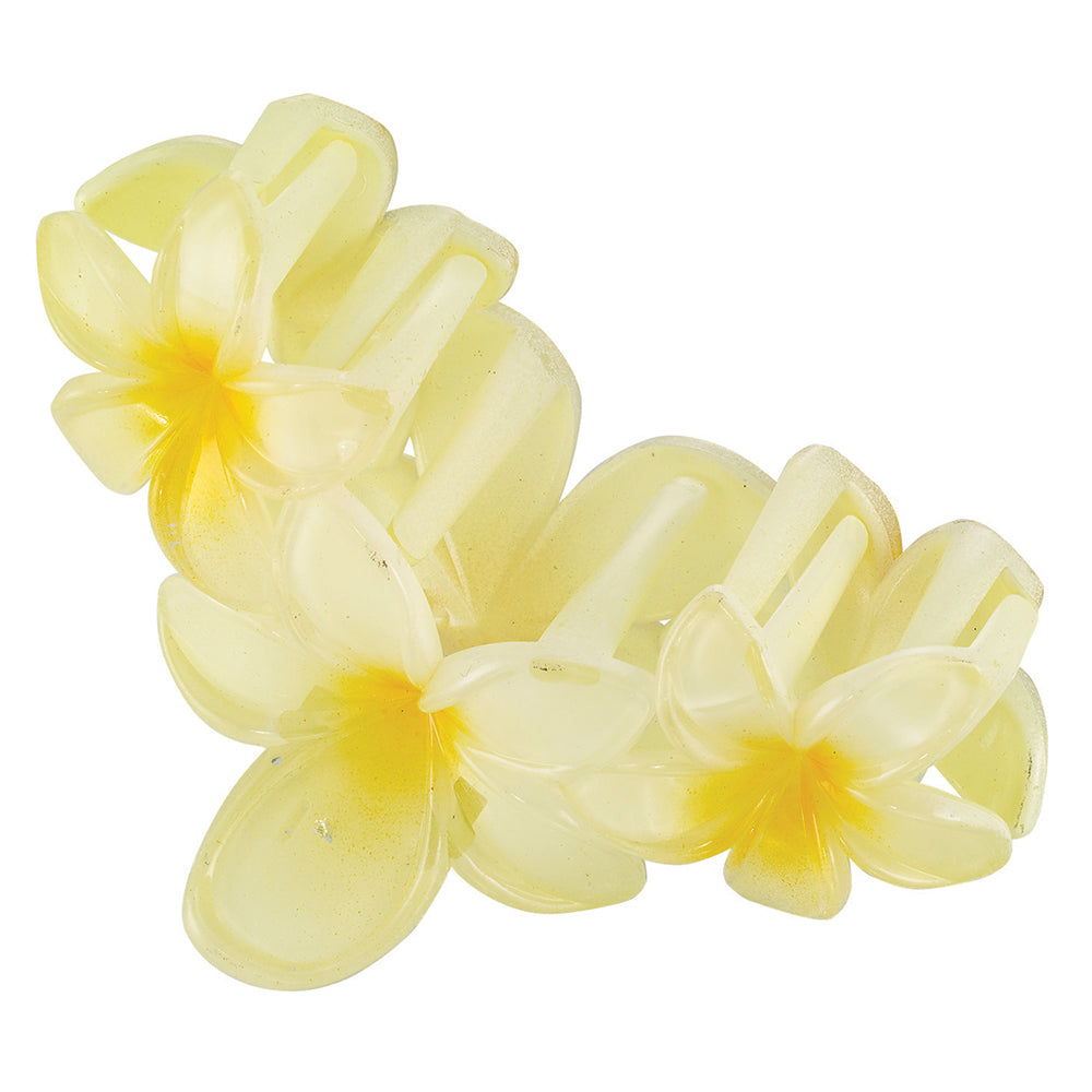 Triple Plumeria Hair Clips