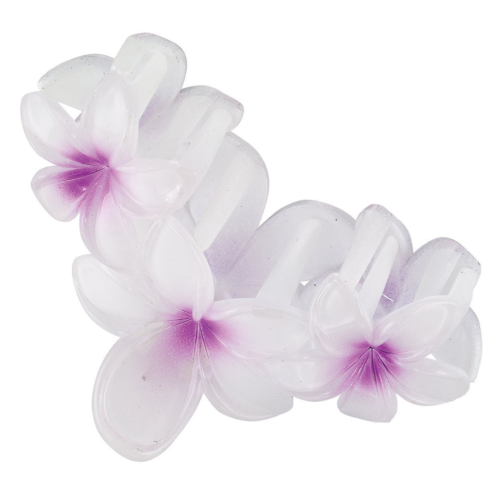Triple Plumeria Hair Clips