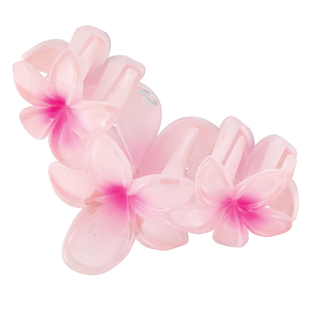 Triple Plumeria Hair Clips