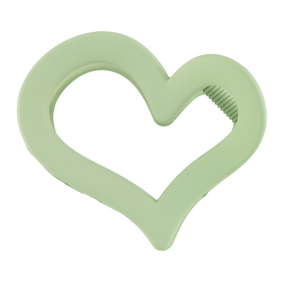 Matte Heart Hair Clips