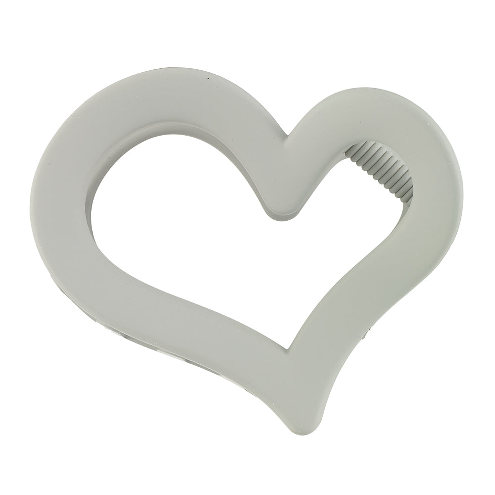 Matte Heart Hair Clips