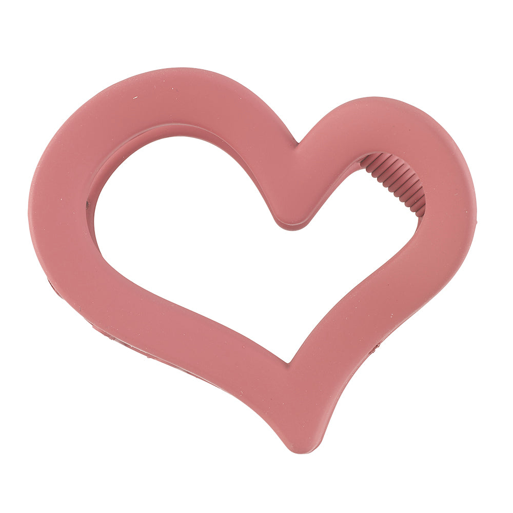 Matte Heart Hair Clips