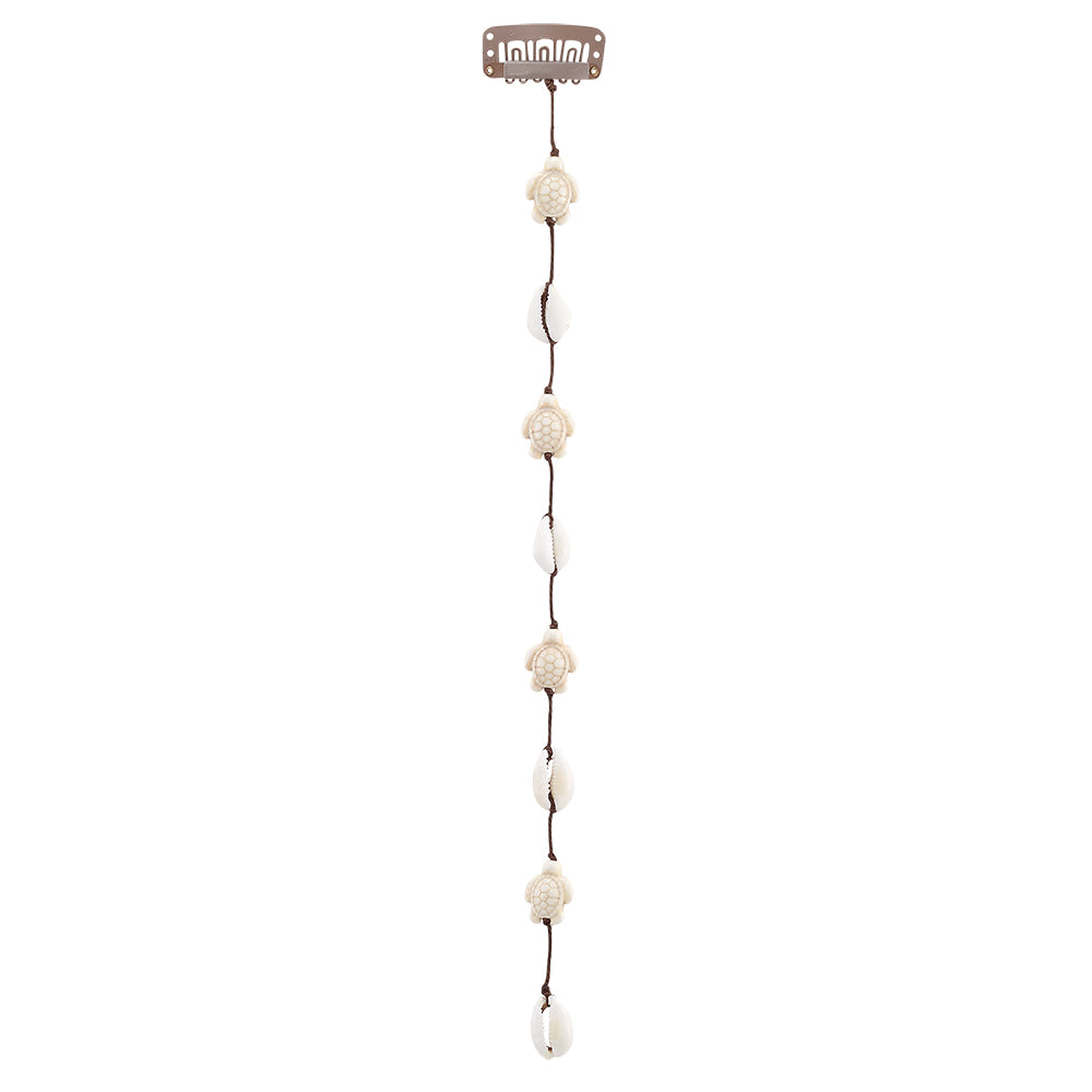 10" Small Hair Bead Clip-In Extensions Starfish/Turtle/Cowrie