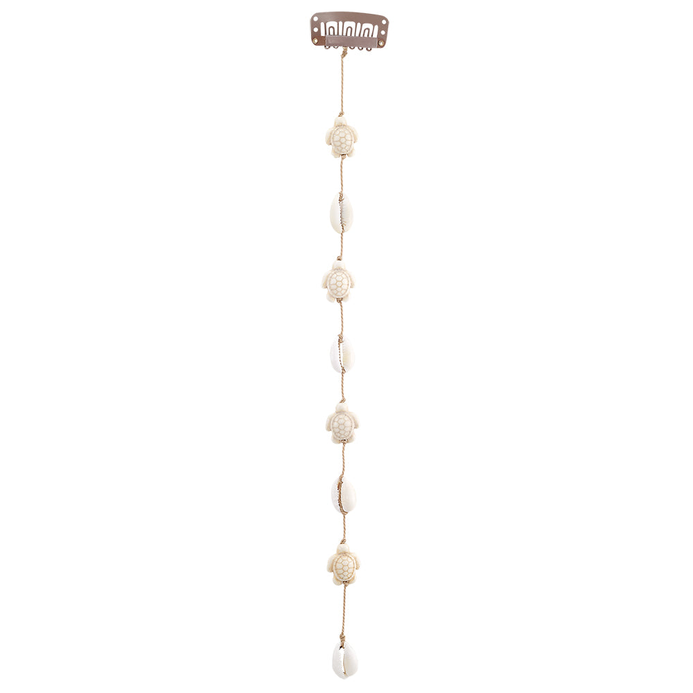 10" Small Hair Bead Clip-In Extensions Starfish/Turtle/Cowrie