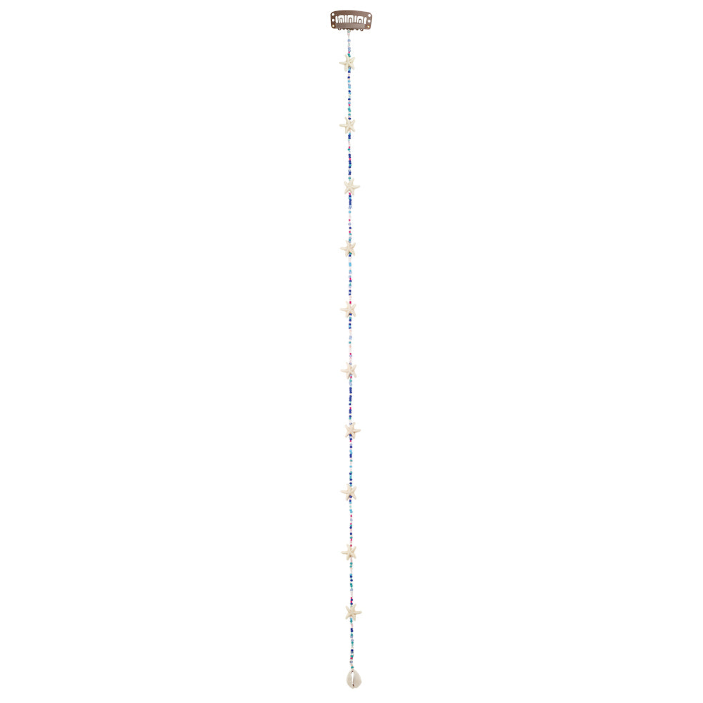 20" Large Colorful Seedbeads Hair Bead Clip-In Extensions