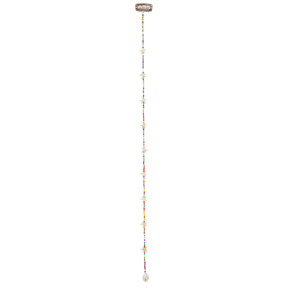 20" Large Colorful Seedbeads Hair Bead Clip-In Extensions