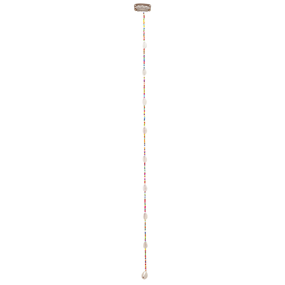 20" Large Colorful Seedbeads Hair Bead Clip-In Extensions