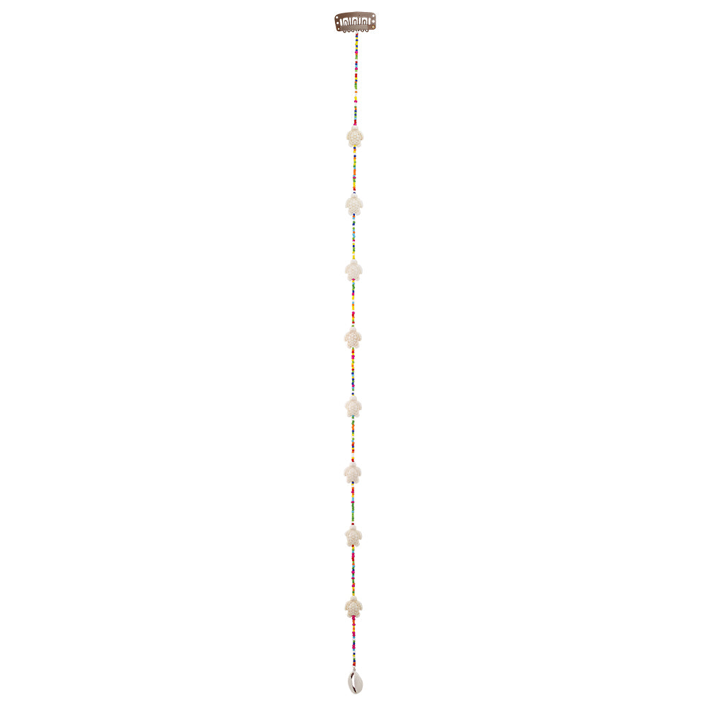 20" Large Colorful Seedbeads Hair Bead Clip-In Extensions