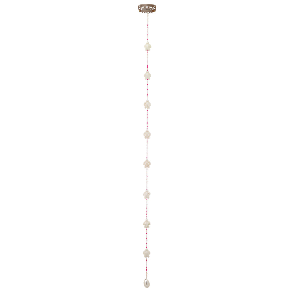 20" Large Colorful Seedbeads Hair Bead Clip-In Extensions