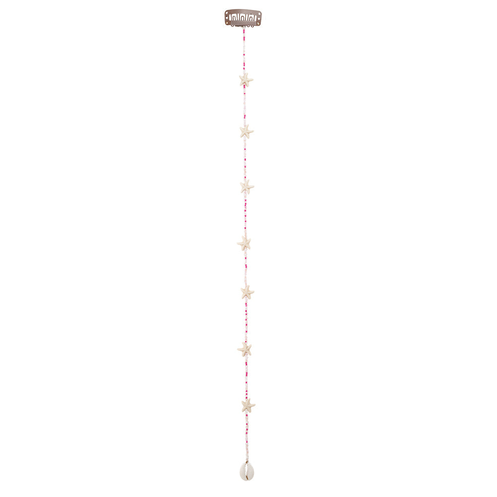 15" Medium Colorful Seedbeads Hair Bead Clip-In Extensions