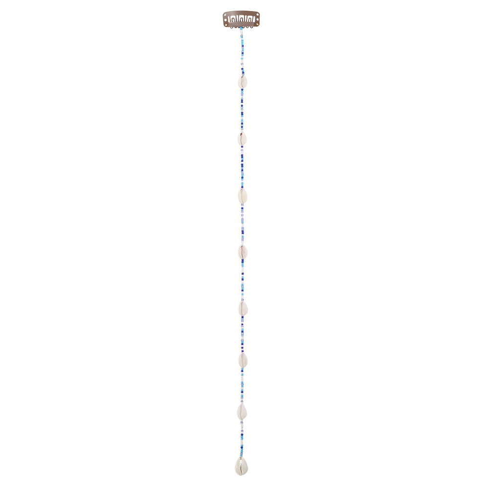 15" Medium Colorful Seedbeads Hair Bead Clip-In Extensions