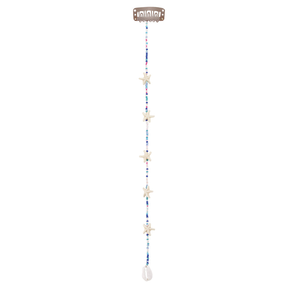 10" Small Colorful Seedbeads Hair Bead Clip-In Extensions