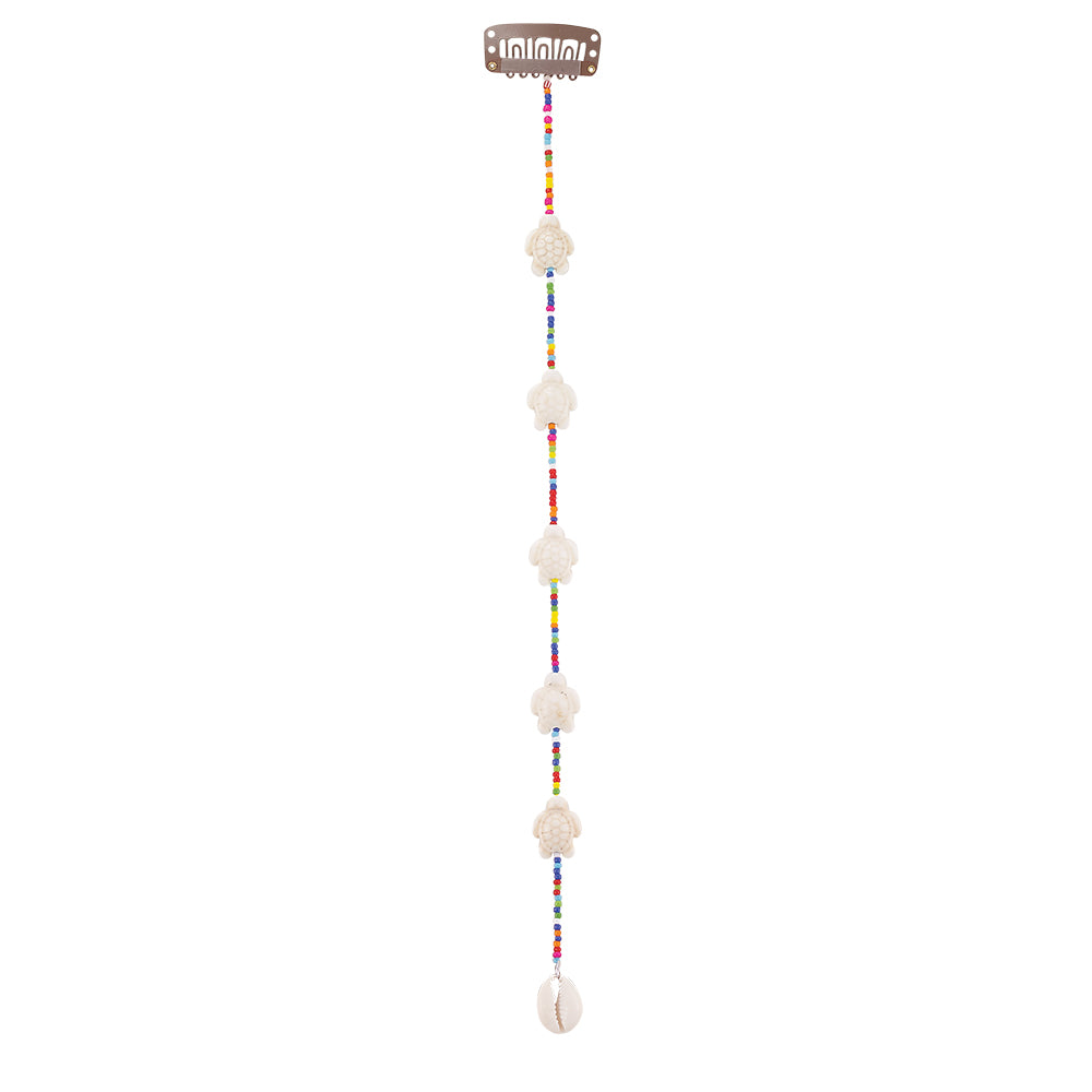 10" Small Colorful Seedbeads Hair Bead Clip-In Extensions