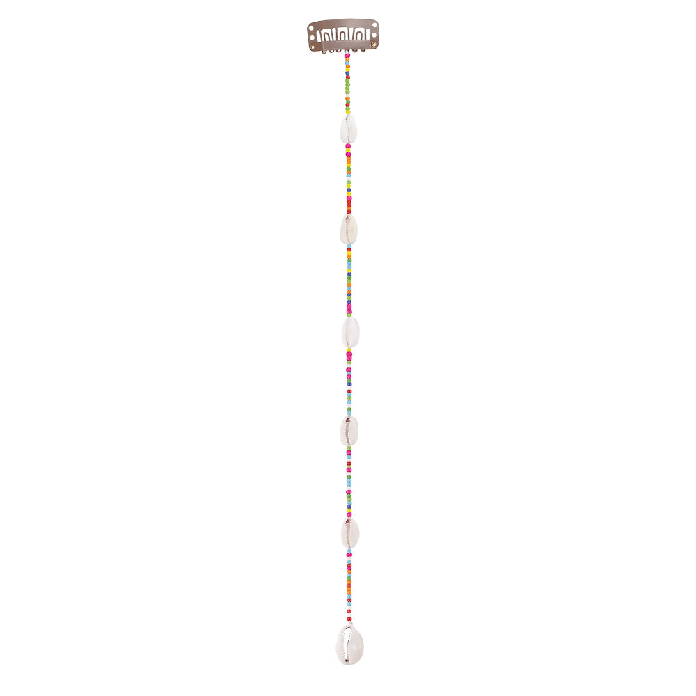 10" Small Colorful Seedbeads Hair Bead Clip-In Extensions