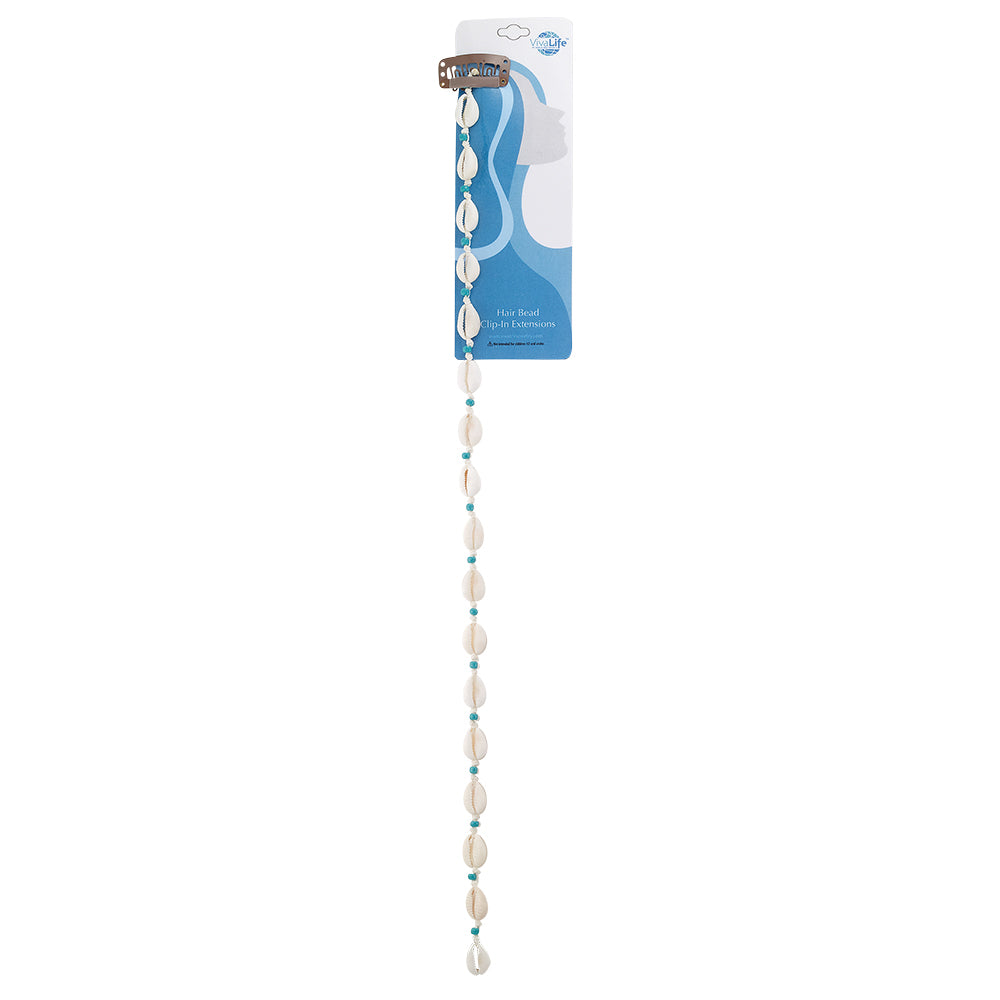 15" Medium Multi-Beaded Hair Bead Clip-In Extensions