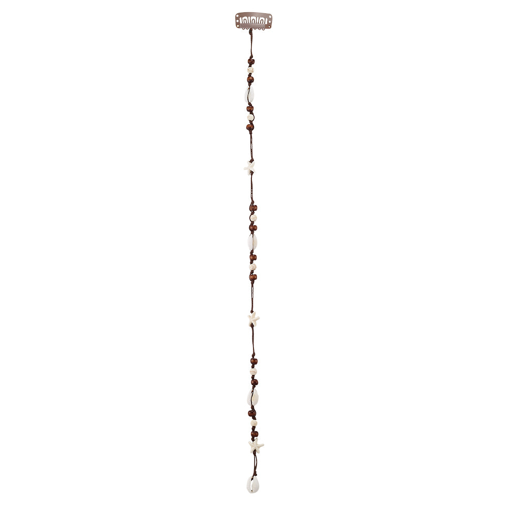 15" Medium Multi-Beaded Hair Bead Clip-In Extensions