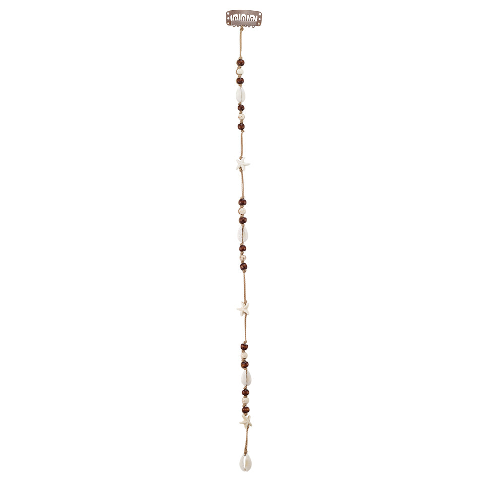15" Medium Multi-Beaded Hair Bead Clip-In Extensions