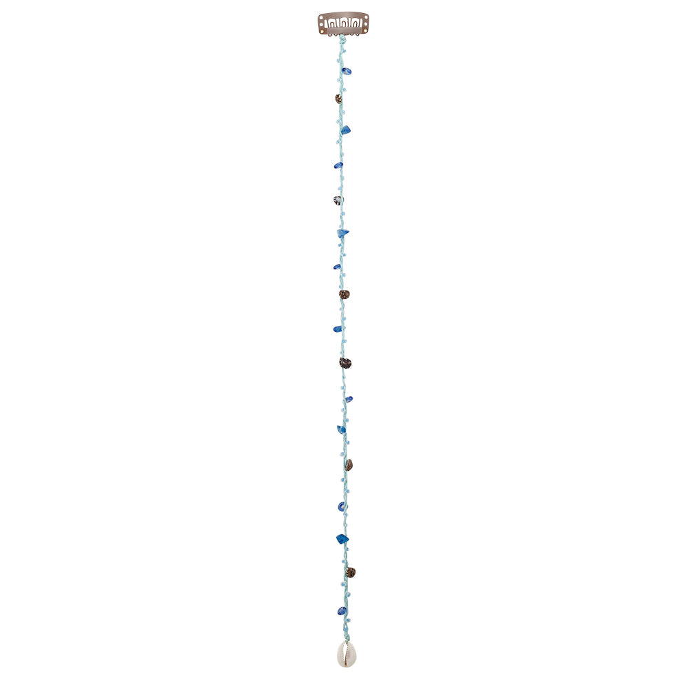 15" Medium Multi-Beaded Hair Bead Clip-In Extensions