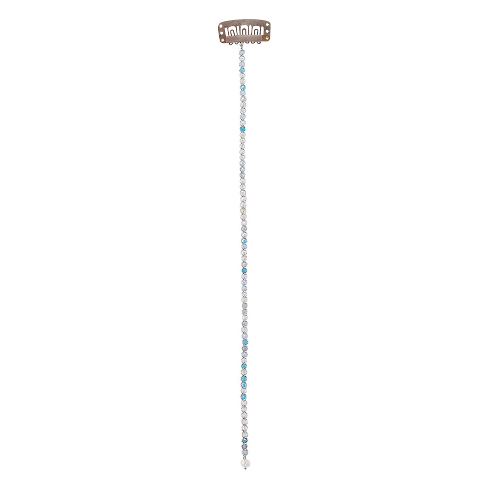 10" Small Pastel Crystals Hair Bead Clip-In Extensions