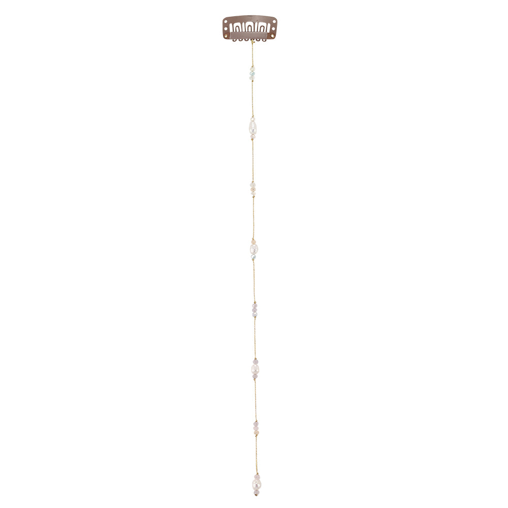 10" Small Pastel Crystals Hair Bead Clip-In Extensions