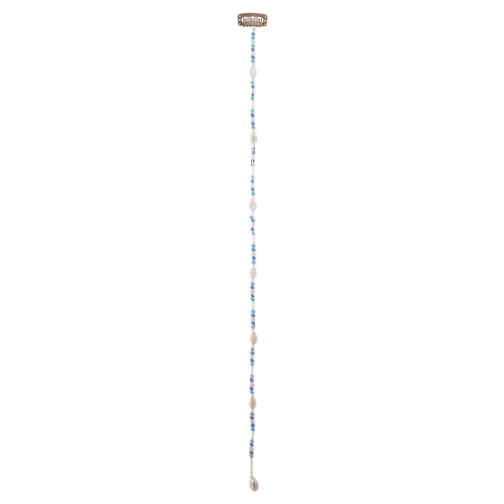 20" Large Frosted Glass Hair Bead Clip-In Extensions