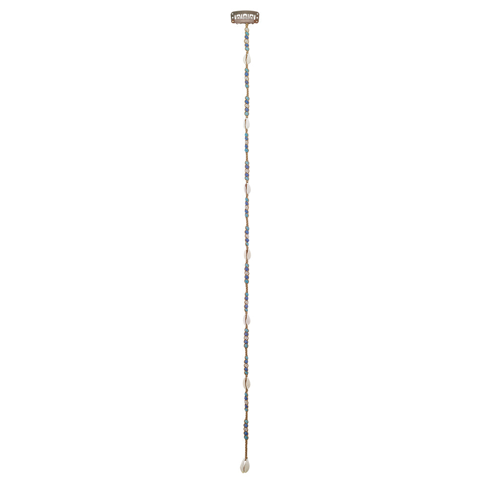 20" Large Frosted Glass Hair Bead Clip-In Extensions