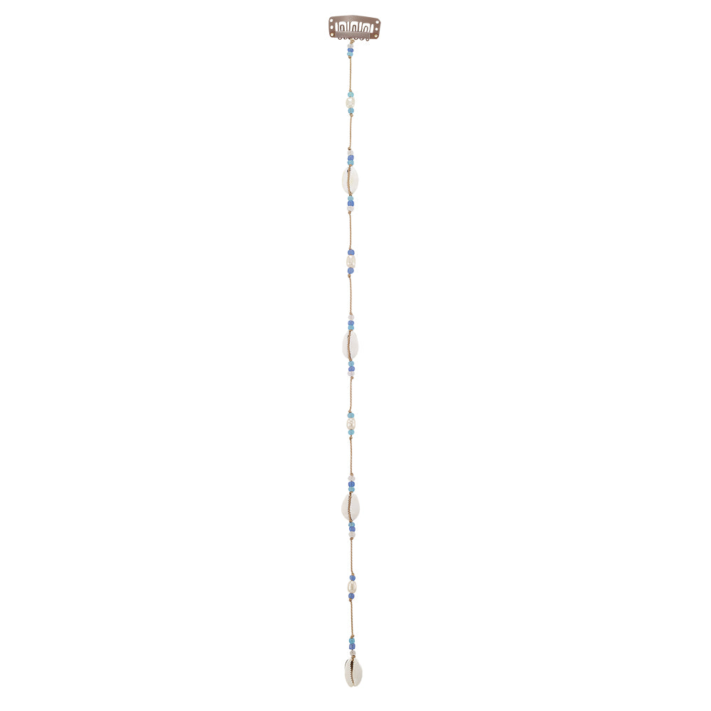 15" Medium Frosted Glass Hair Bead Clip-In Extensions