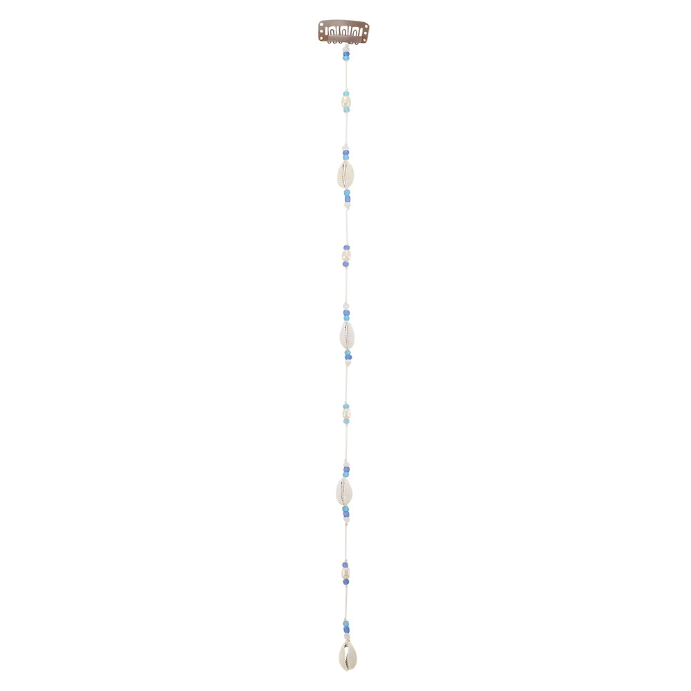 15" Medium Frosted Glass Hair Bead Clip-In Extensions