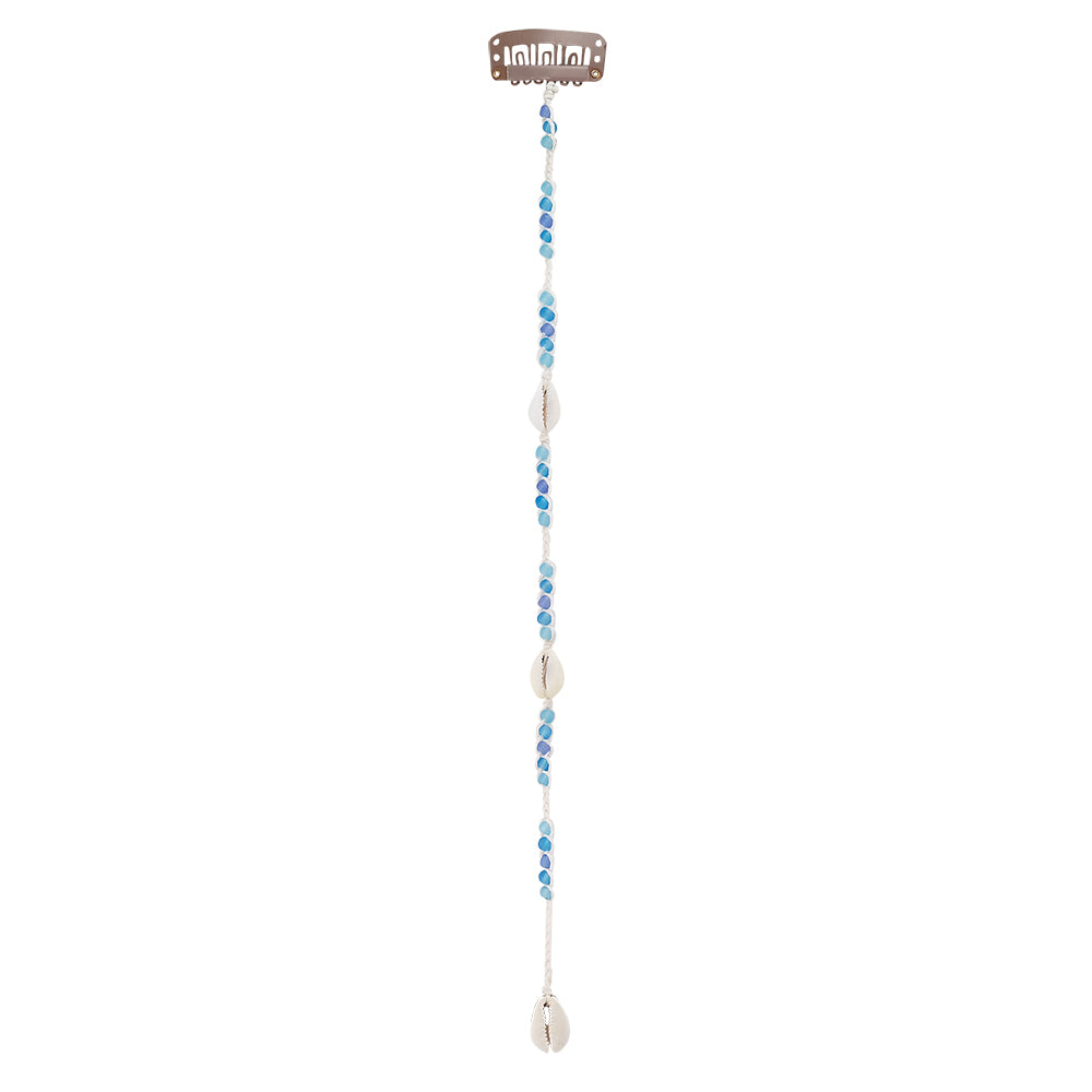 10" Small Frosted Glass Hair Bead Clip-In Extensions