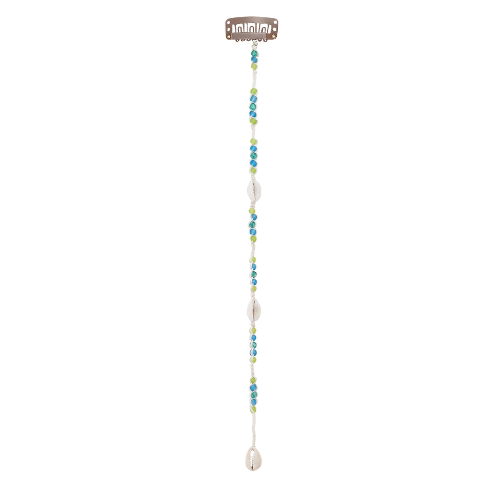 10" Small Frosted Glass Hair Bead Clip-In Extensions