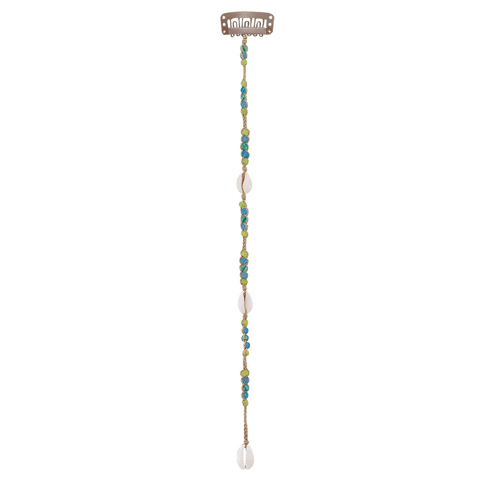 10" Small Frosted Glass Hair Bead Clip-In Extensions