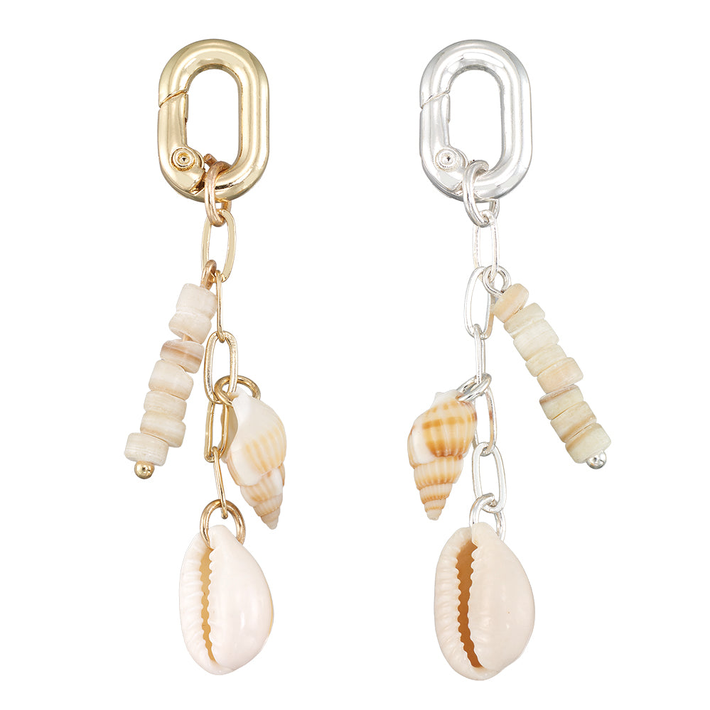 Cowrie & Conch Shell 2.5" Bikini Charm