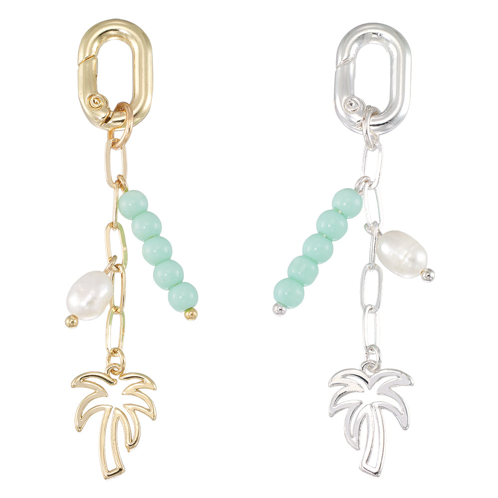 Palm Tree, Pearl & Beaded 2.5" Bikini Charm
