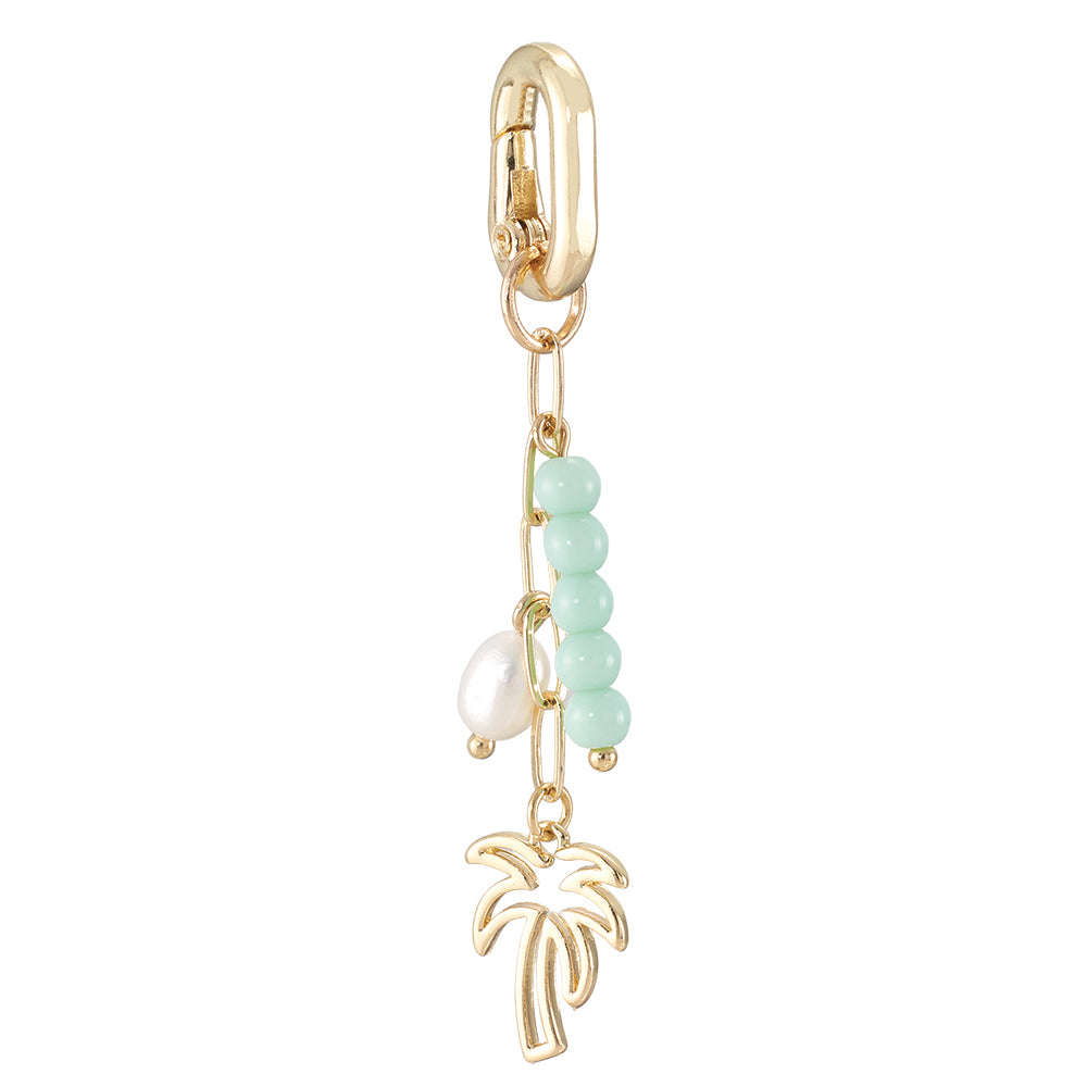 Palm Tree, Pearl & Beaded 2.5" Bikini Charm