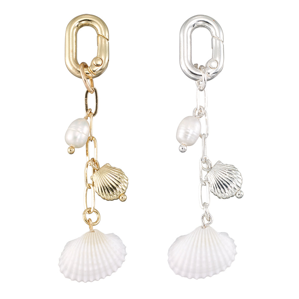 Clam Shell & Pearl 2.8" Bikini Charm