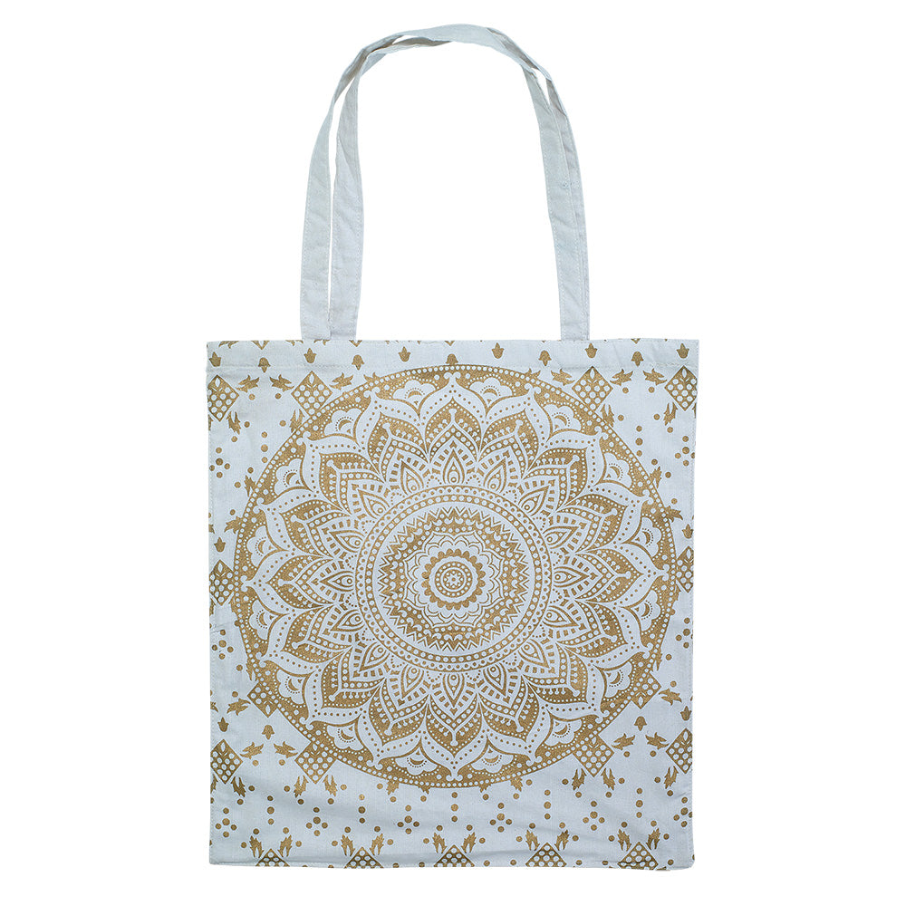 Block Print Mandala Cotton Bag