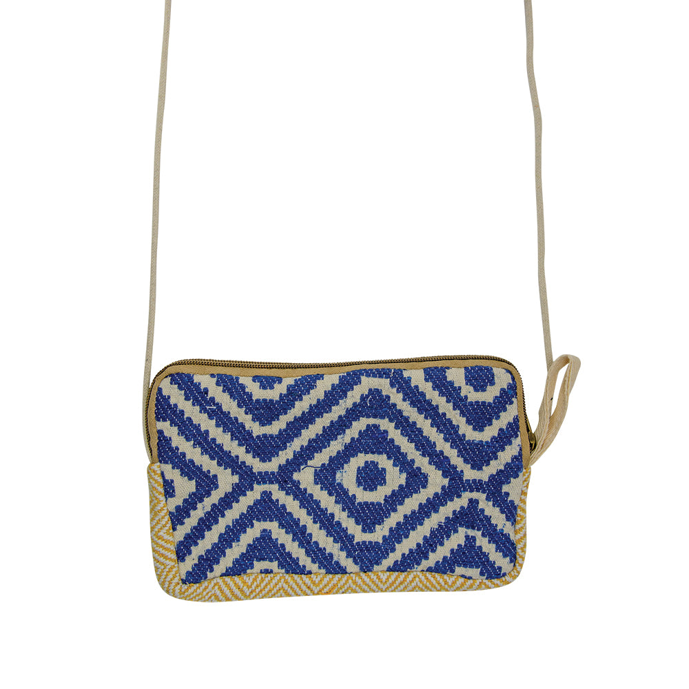 Colorful Hemp Crossbody Bag / 5" x 8"
