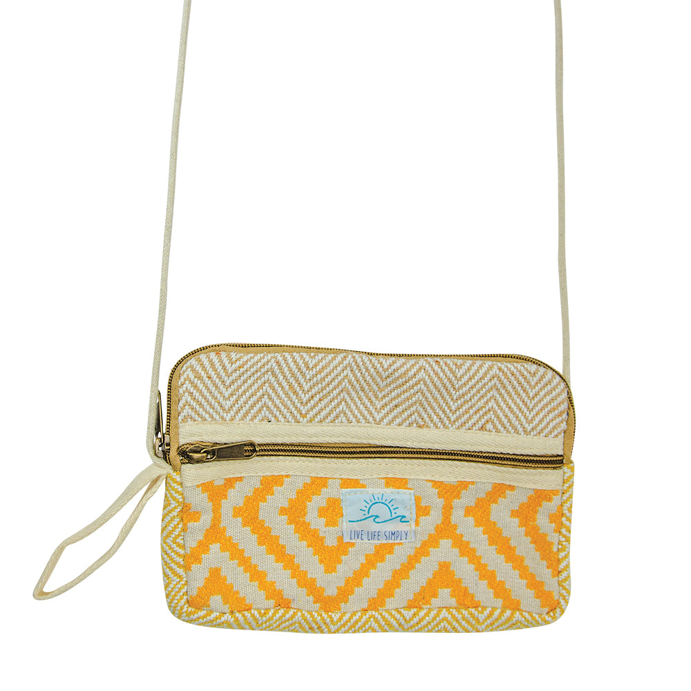 Colorful Hemp Crossbody Bag / 5" x 8"