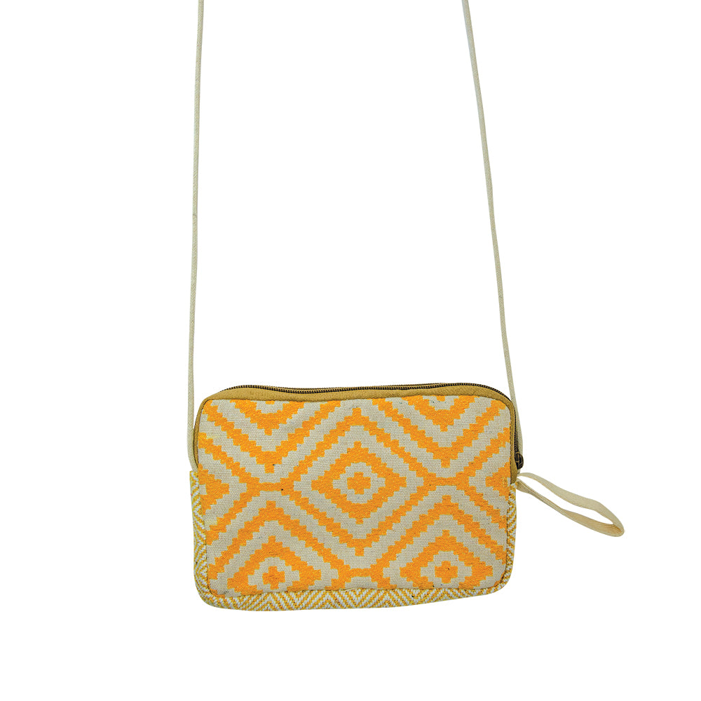 Colorful Hemp Crossbody Bag / 5" x 8"