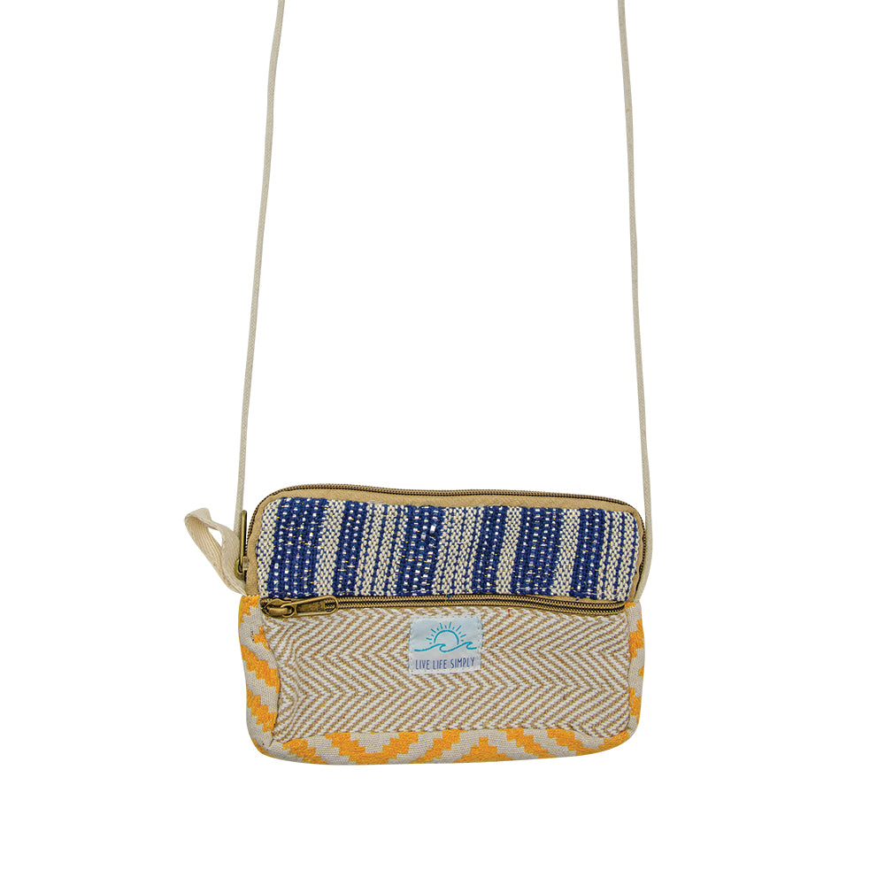 Colorful Hemp Crossbody Bag / 5" x 8"