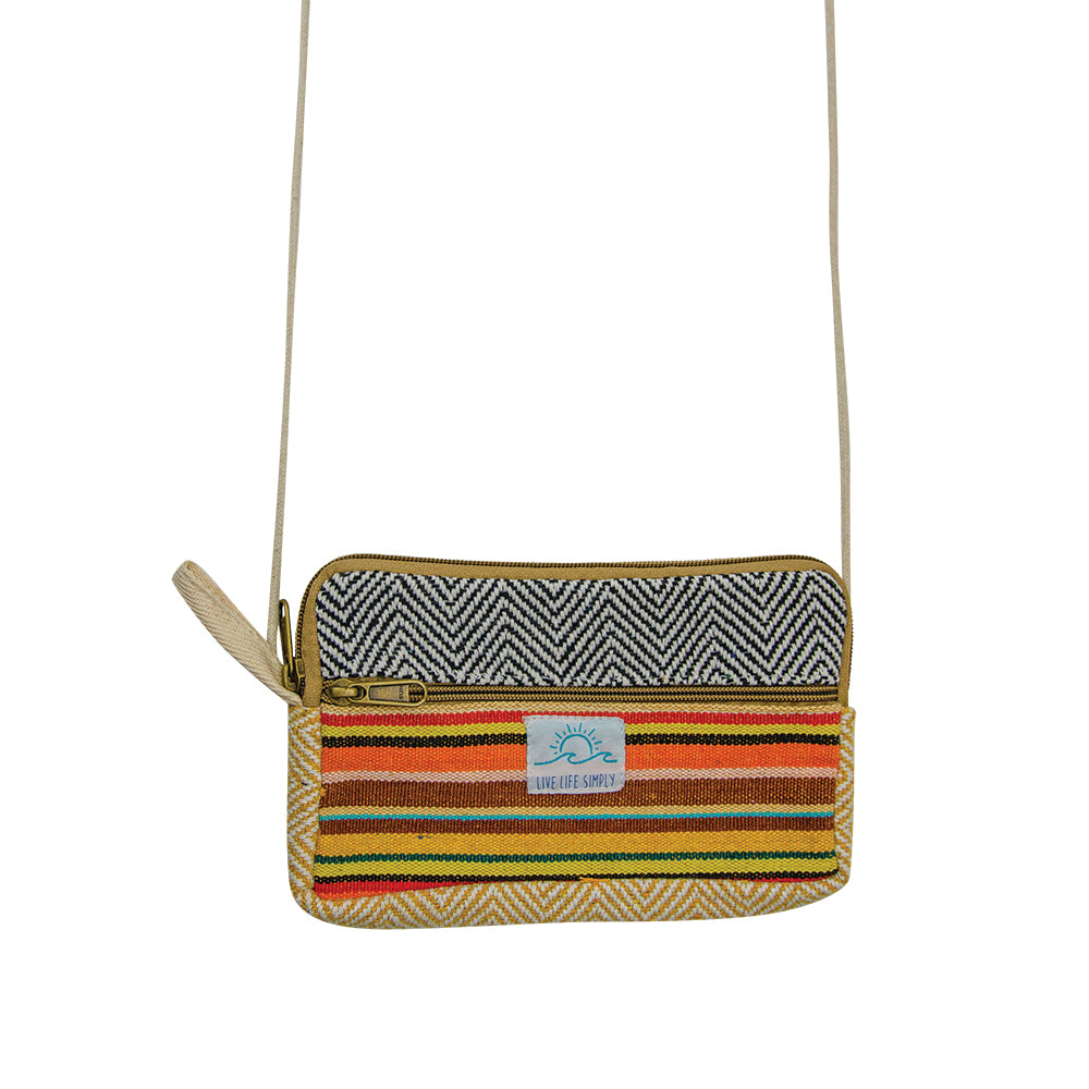 Colorful Hemp Crossbody Bag / 5" x 8"