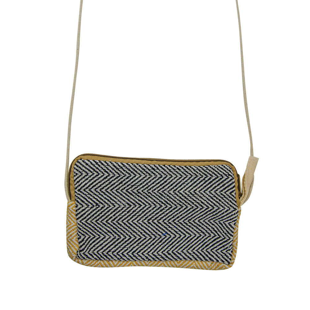 Colorful Hemp Crossbody Bag / 5" x 8"