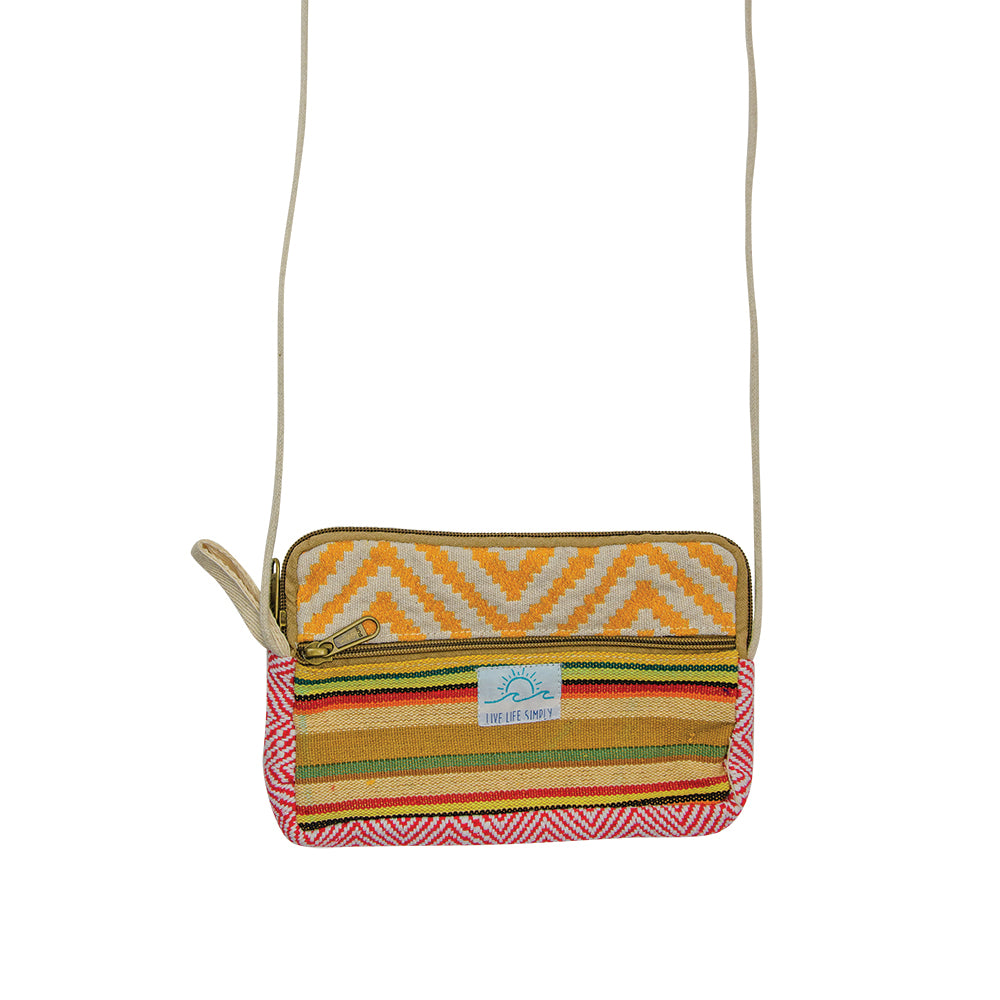 Colorful Hemp Crossbody Bag / 5" x 8"