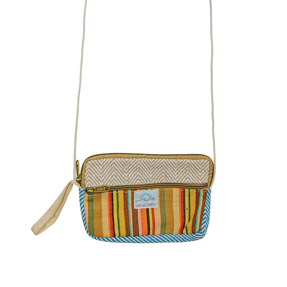 Colorful Hemp Crossbody Bag / 5" x 8"